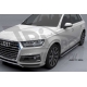 Пороги алюминиевые Emerald Black для Audi Q7 2015-2021