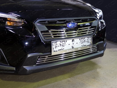 Решетка радиатора нижняя 12 мм ТСС для Subaru XV 2017-2021