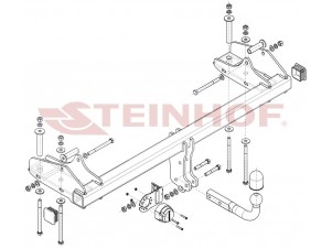 Фаркоп для SsangYong Musso Grand 2019-н.в., SsangYong Rexton Sports Khan 2019-н.в. условно-съемное крепление шара №S-480