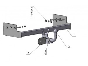 ТСУ Фаркоп Avtos на Ford Transit № FD 05